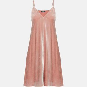 NWT Theory Sz 6 Silk Velvet Dress Ballet Pink Crinkle Whimsygoth Y2K Style Fairy